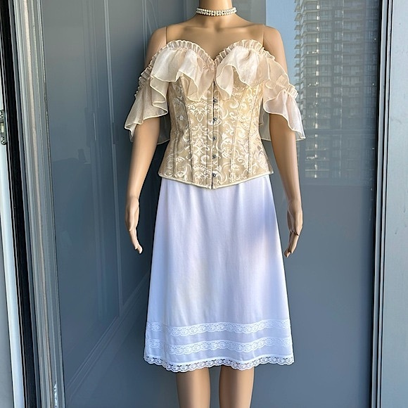 Vintage Dresses & Skirts - Vintage White Slip Skirt